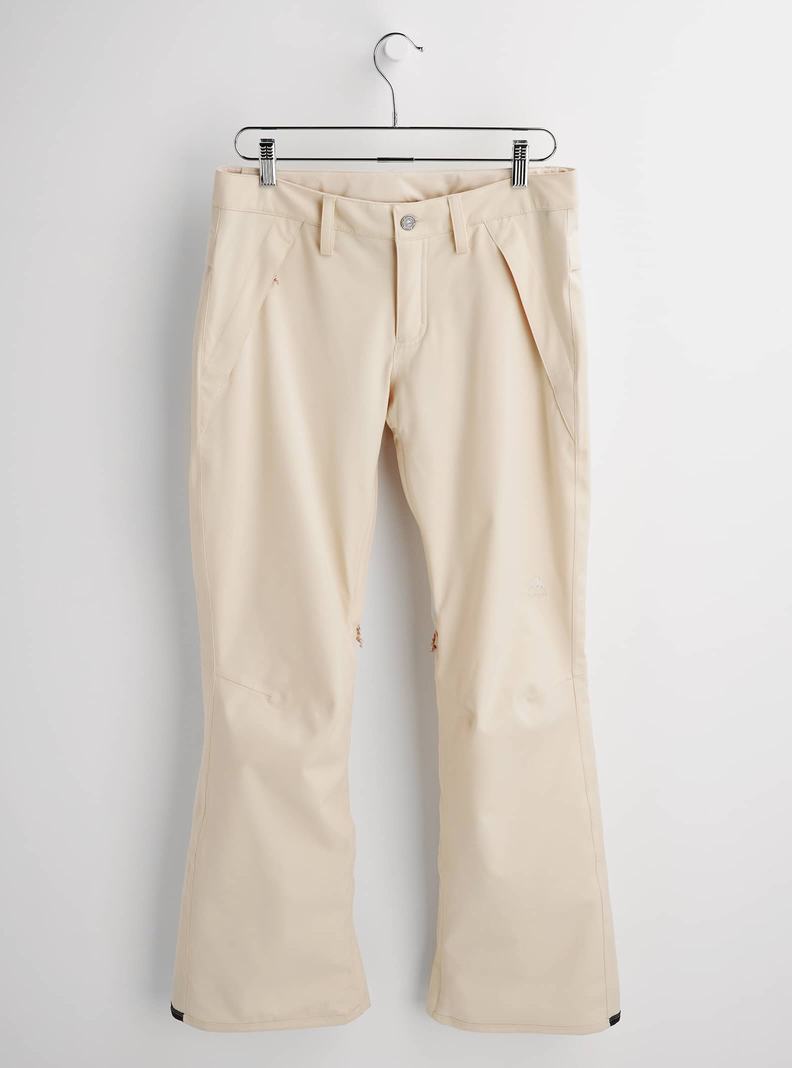 Beige Burton Society - Short Women's Ski Pants | DXCHWO274