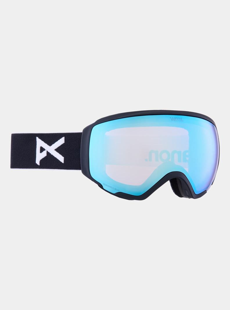 Black / Blue / Pink Burton Anon WM1 Goggles + Bonus Lens + MFI® Face Mask Women's Ski Goggles | AVYIHL084