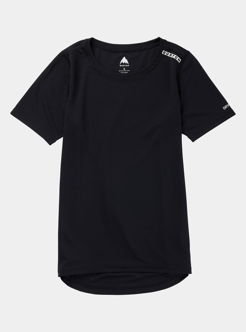 Black Burton Active Short Sleeve Women's T-Shirts | FHZKDE506