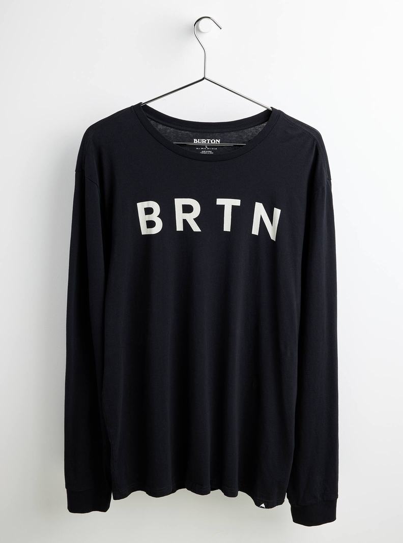 Black Burton BRTN Long Sleeve Men's T-Shirts | NVXFQE910