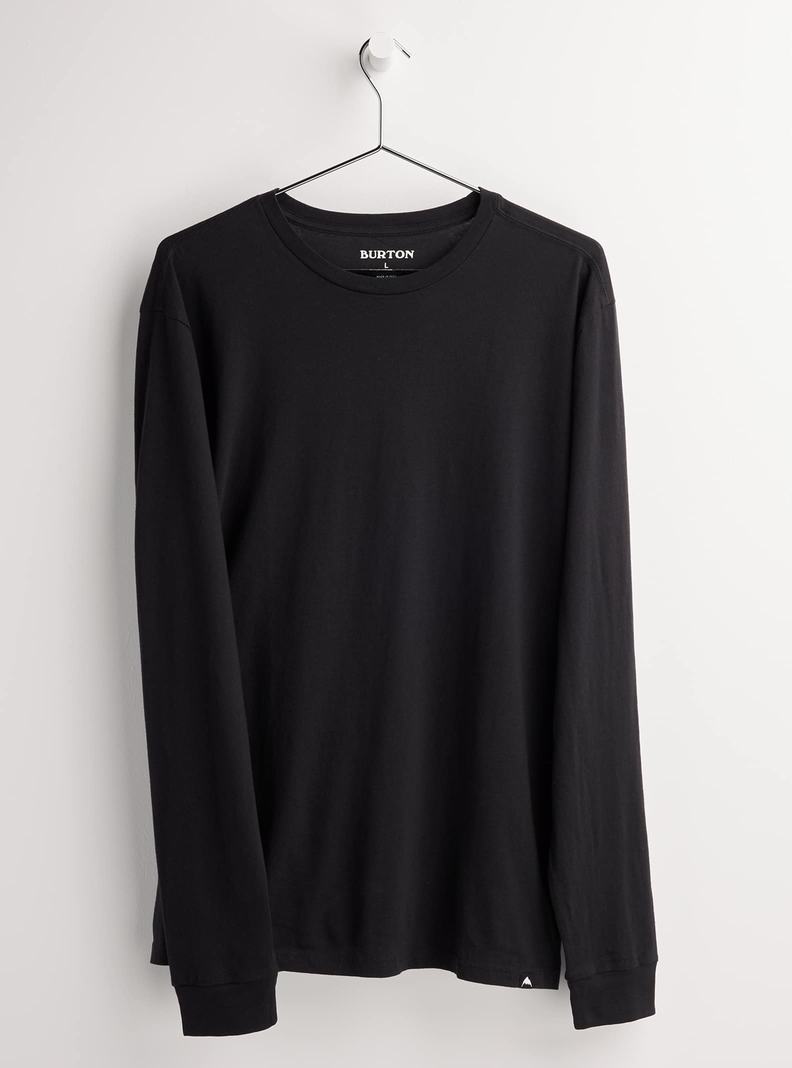 Black Burton Classic Long Sleeve Men's T-Shirts | OMDNWA824