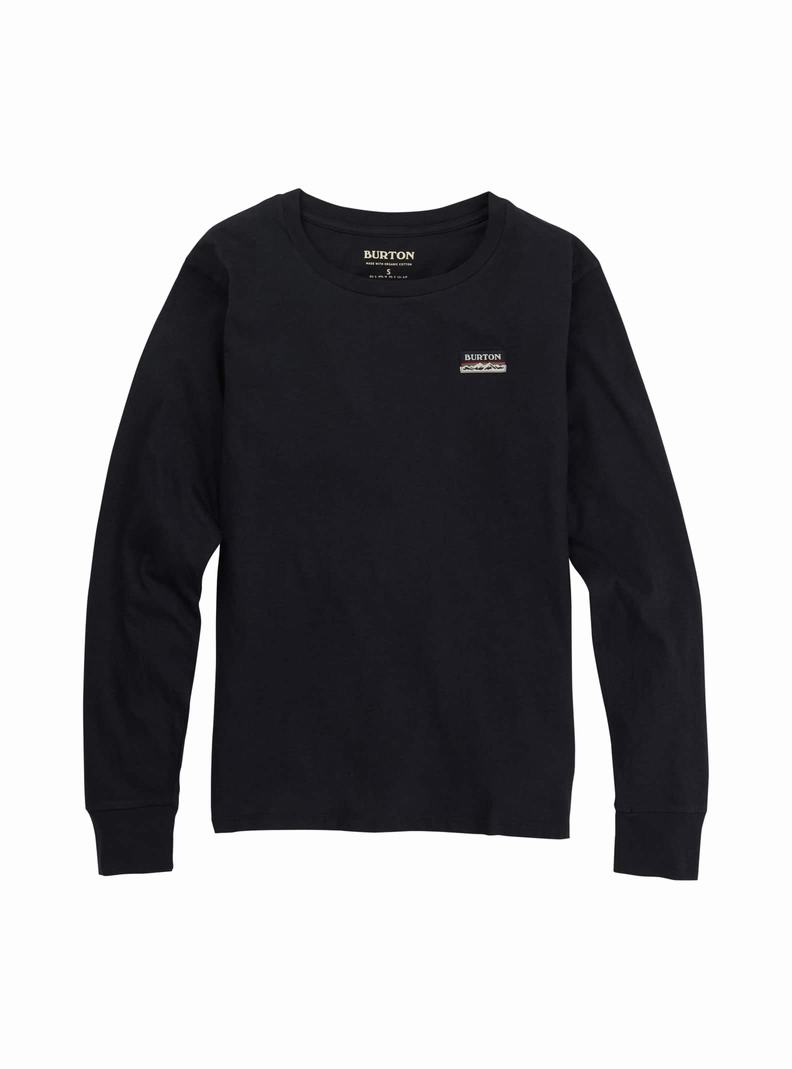 Black Burton Classic Long Sleeve Women's T-Shirts | YGZCXW895