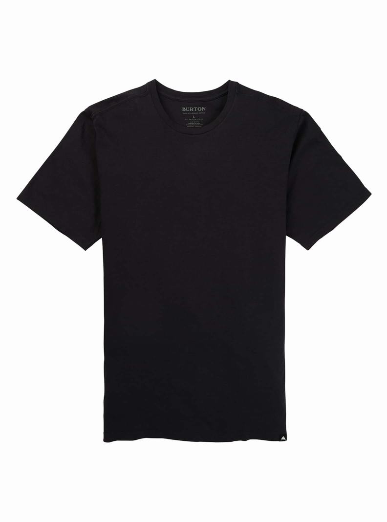 Black Burton Classic Short Sleeve Men's T-Shirts | QMHRWE910