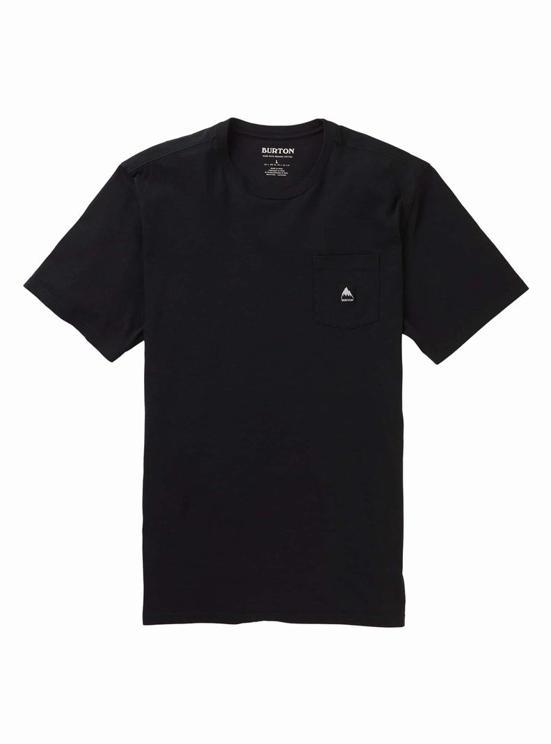 Black Burton Colfax Short Sleeve Men's T-Shirts | ITPLKA203