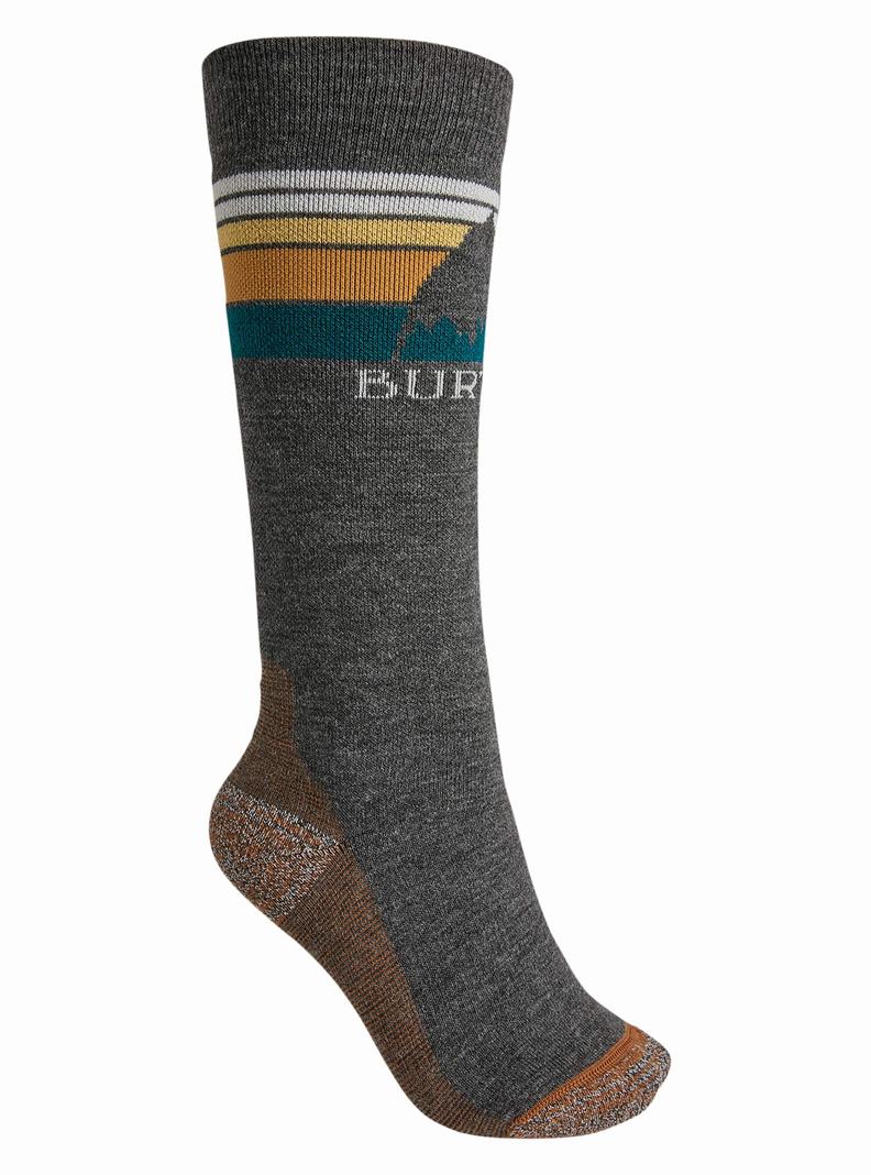 Black Burton Emblem Midweight Women's Socks | XDTUWJ283