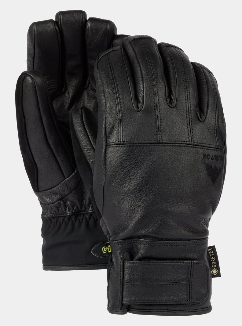 Black Burton Gondy GORE-TEX Leather Men's Ski Gloves | TKAHWL926