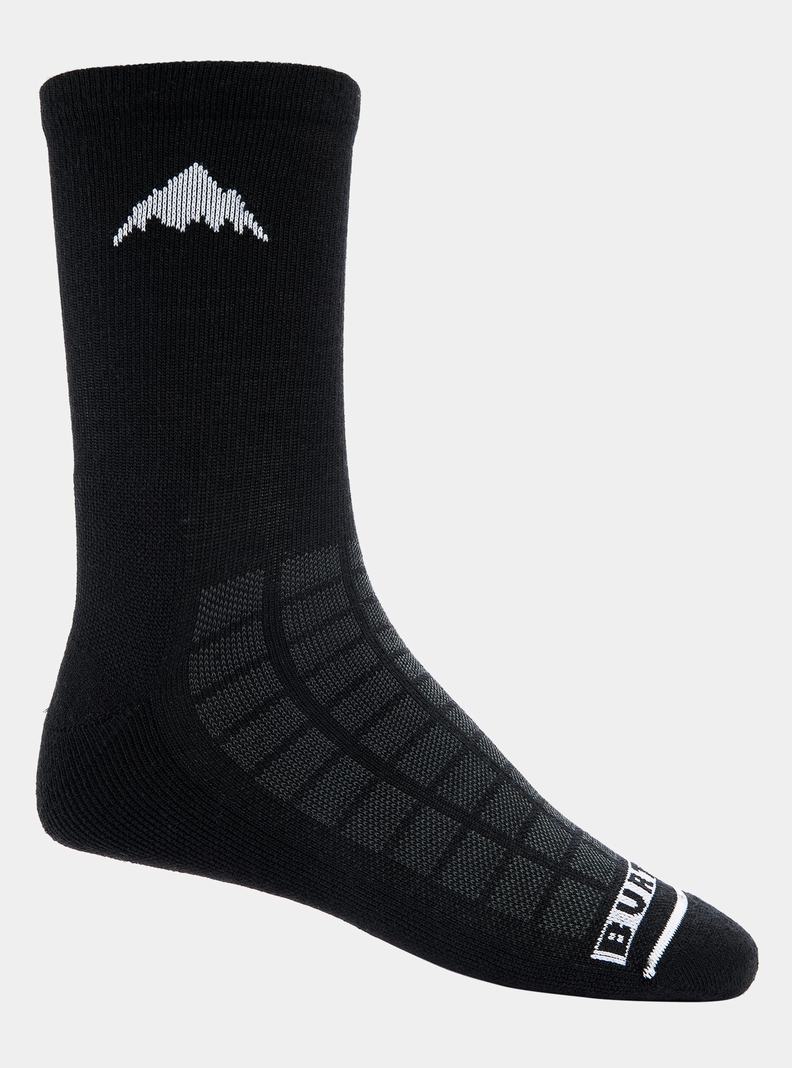 Black Burton Lightweight Crew Men's Socks | XRZLBU645