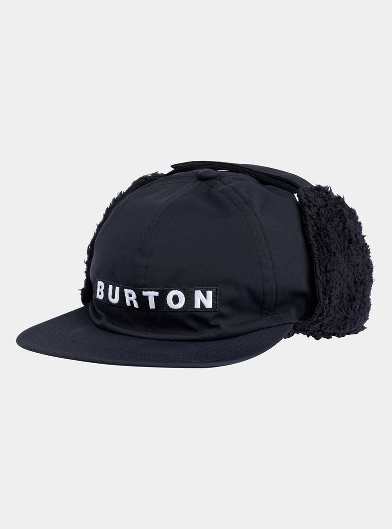 Black Burton Lunchlap Earflap Men's Hat | OCQKIH825