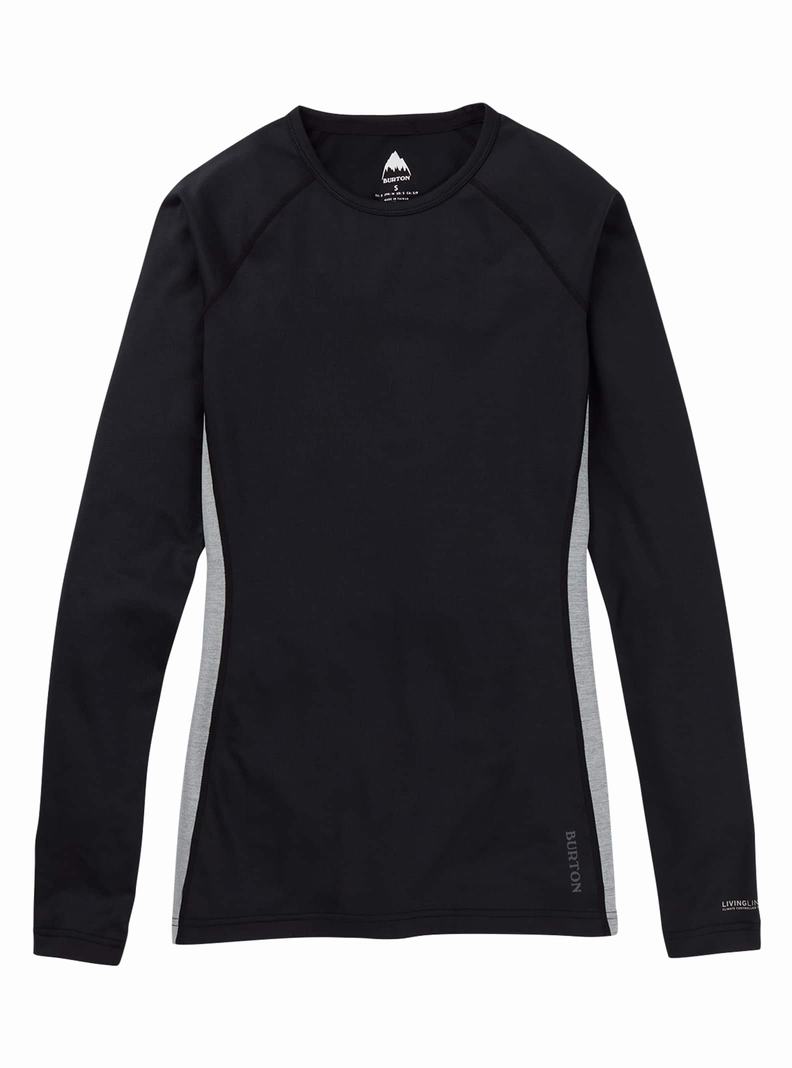 Black Burton Midweight X Base Layer Crewneck Women's Base Layer Top | XLVZDT978