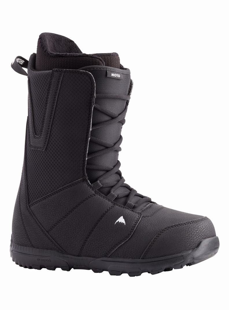 Black Burton Moto Lace Men's Snowboard Boots | ZPIVFU403