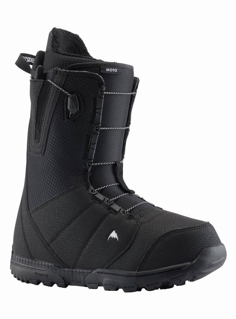 Black Burton Moto Men's Snowboard Boots | WXIYPD079