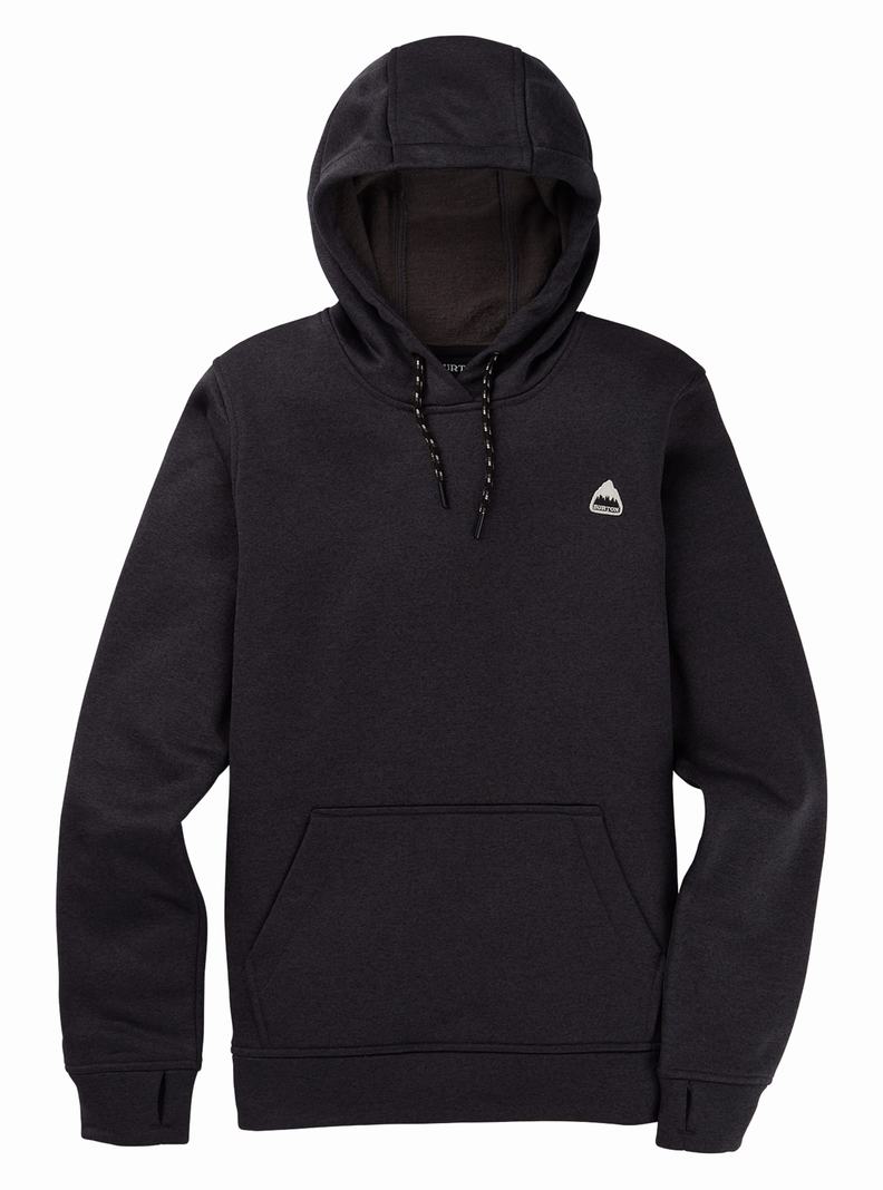 Black Burton Oak Pullover Hoodie Women's Sweatshirts | JABNIP972