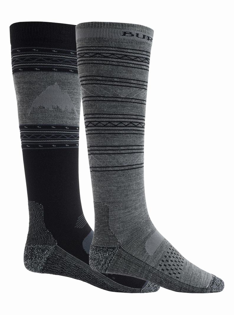 Black Burton Performance Lightweight (2 Pack) Men's Socks | CJBAMH612