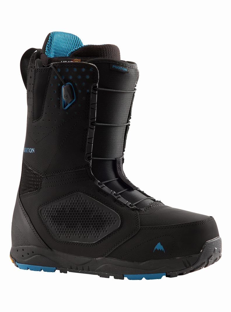 Black Burton Photon Men's Snowboard Boots | PQRAFE956