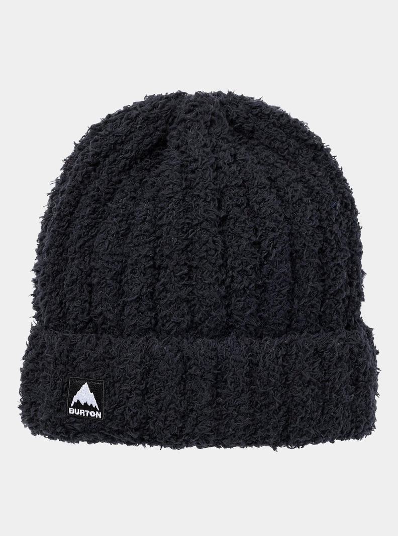 Black Burton Plush Men's Beanie | OBXKNR201