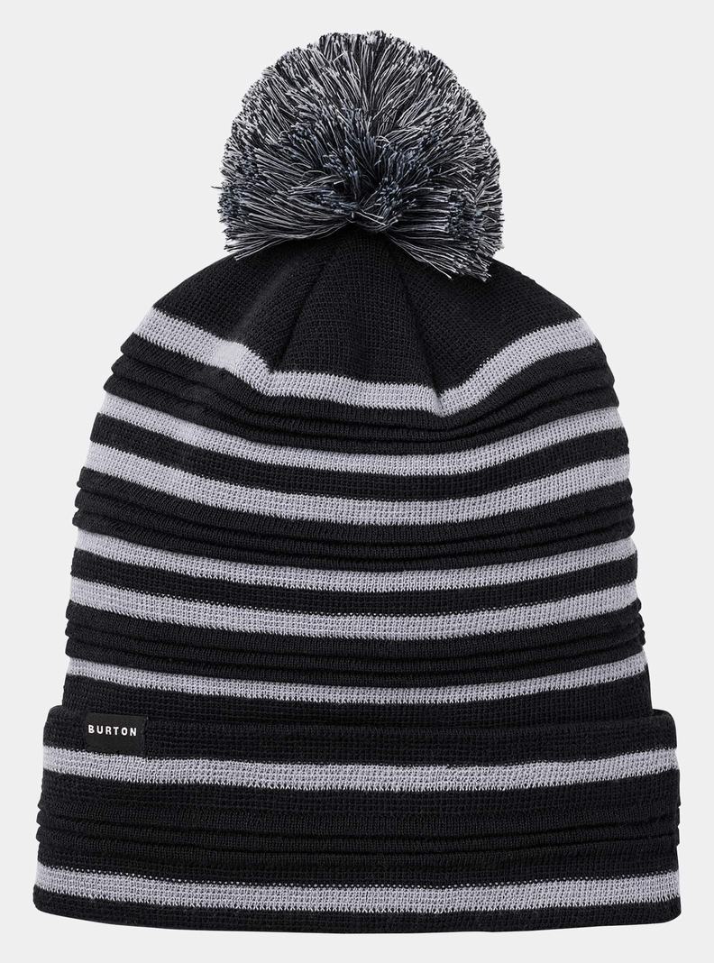 Black Burton Recycled Ottoman Rib Men's Beanie | RSQPZA018