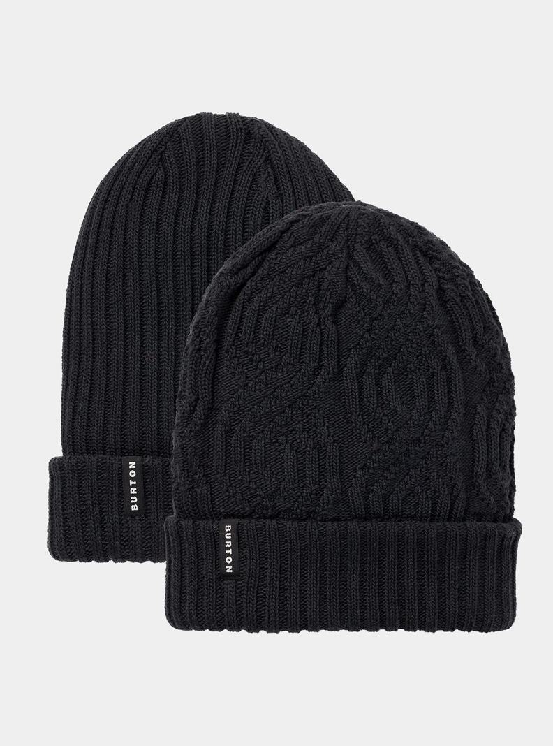 Black Burton Recycled Reversible Women's Beanie | XWRGUA850