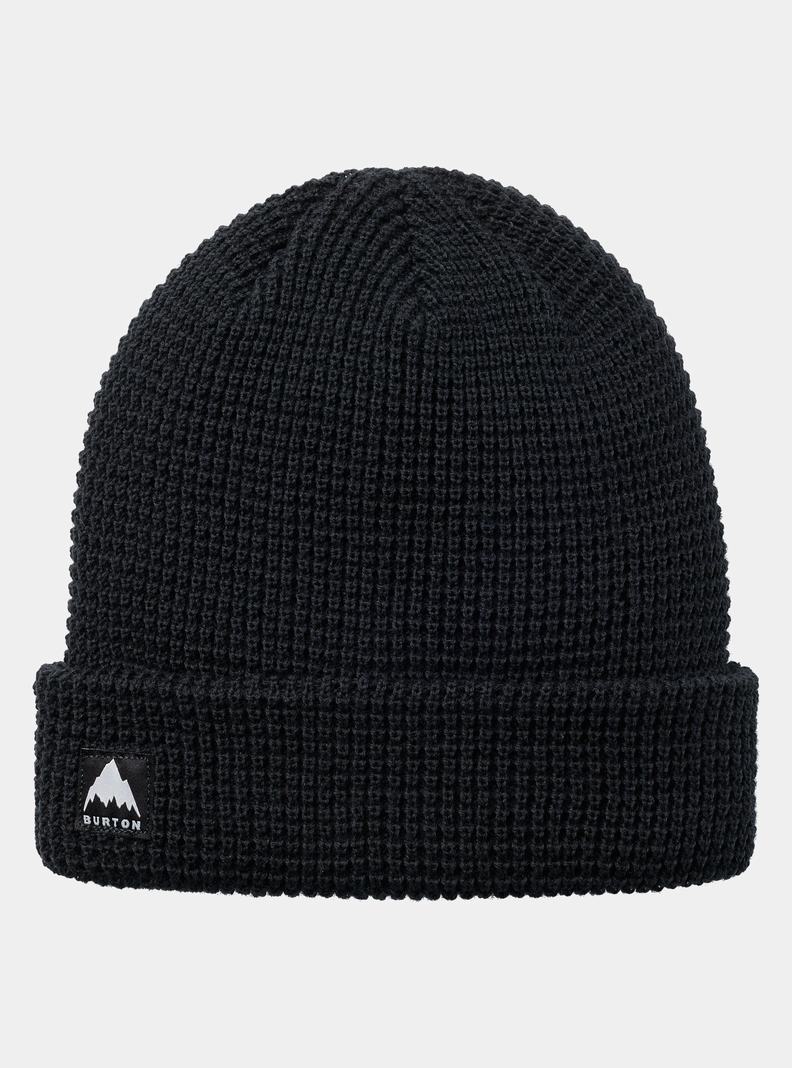 Black Burton Recycled Waffle Men's Beanie | JWFLXG642