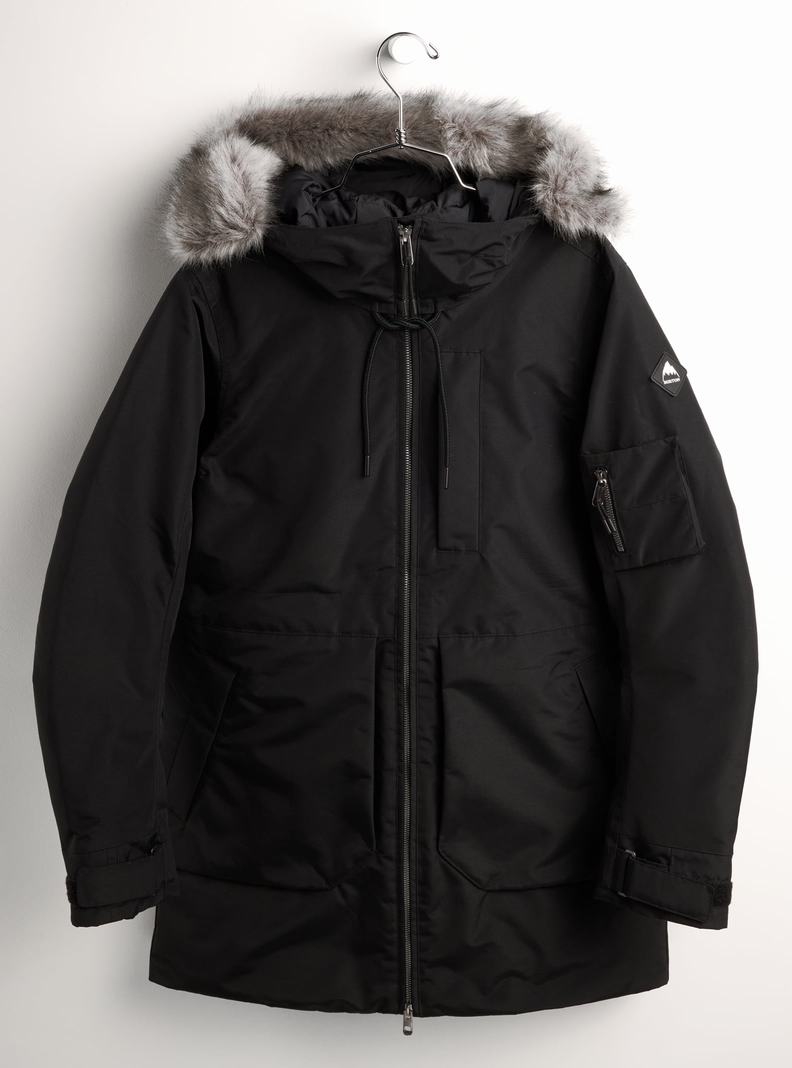 Black Burton Saxton Parka Women's Ski Jackets | NUBCDV963