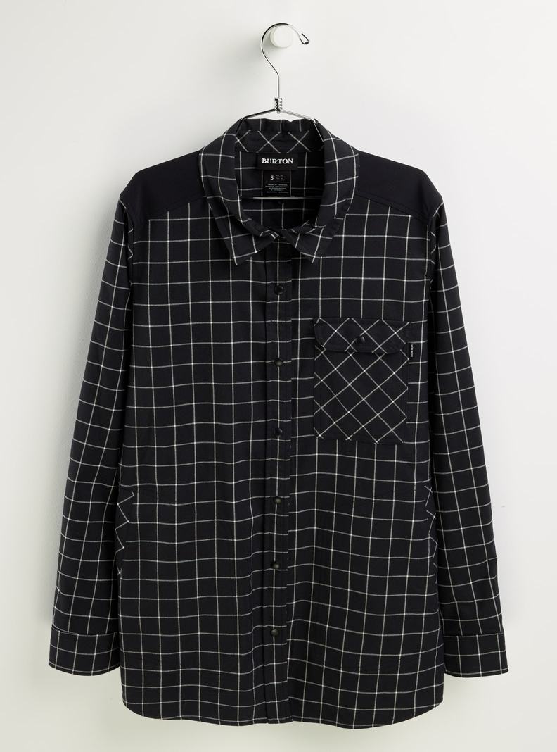 Black Burton Stretch Grace Performance Flannel Women's Shirts | SMXNDZ684