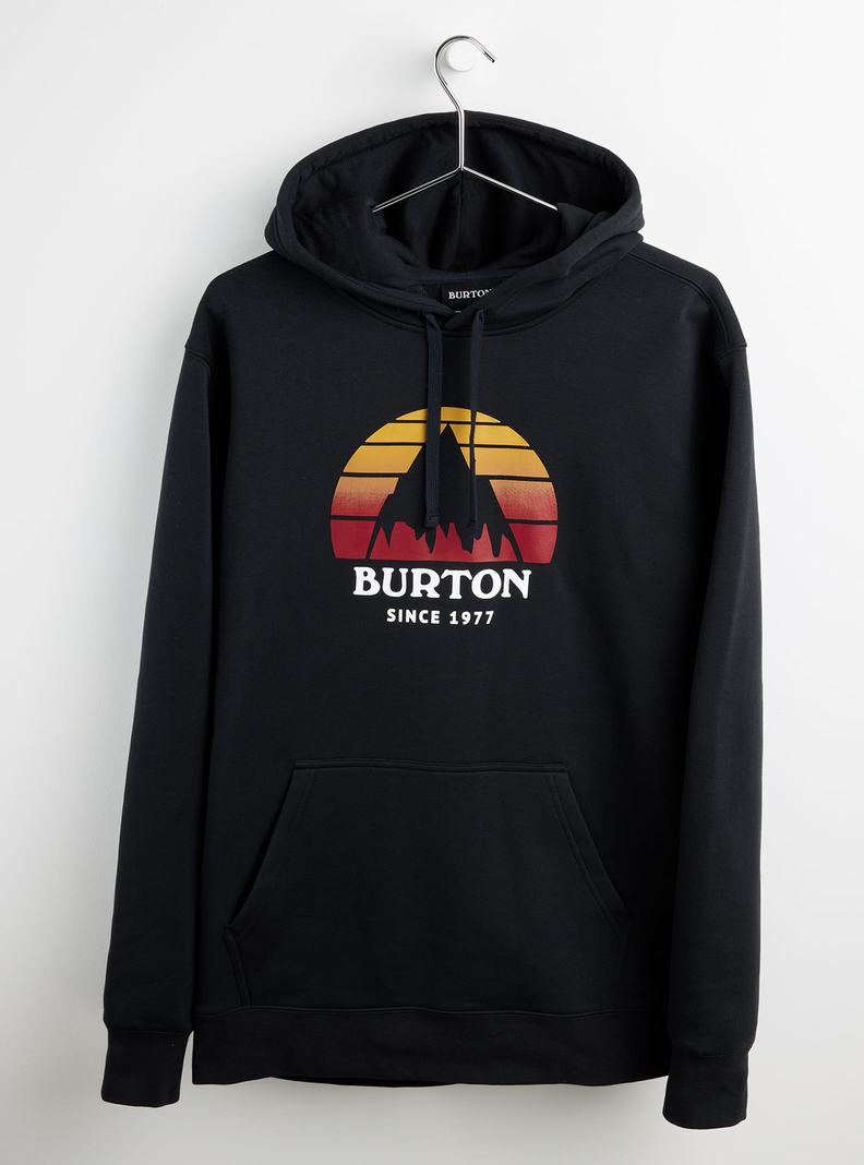 Black Burton Underhill Pullover Men's Hoodies | JRCGYU607