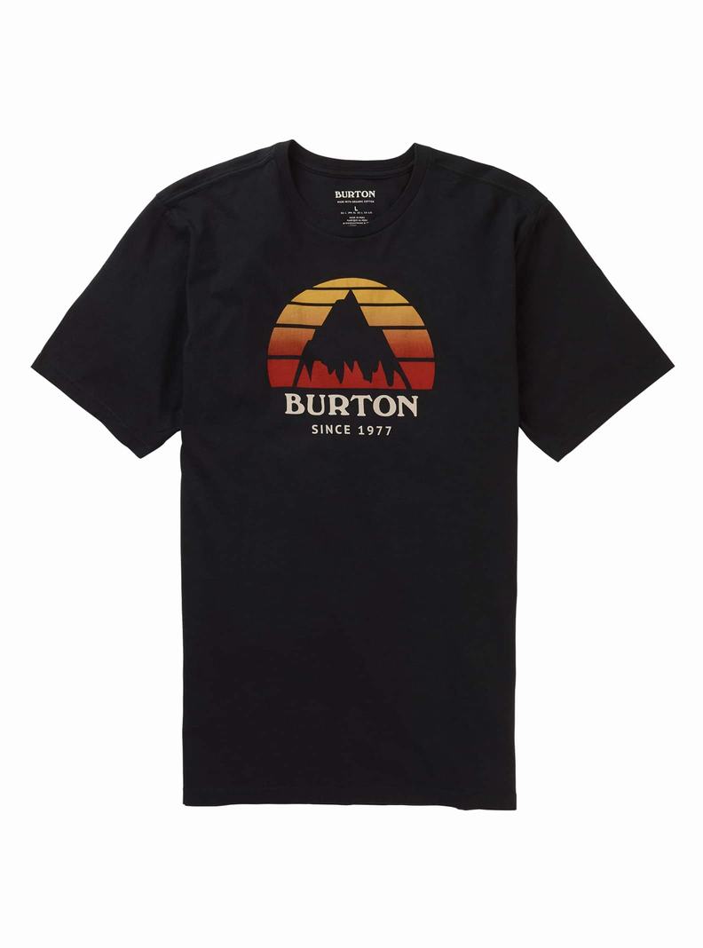 Black Burton Underhill Short Sleeve Men's T-Shirts | FMLOWB569