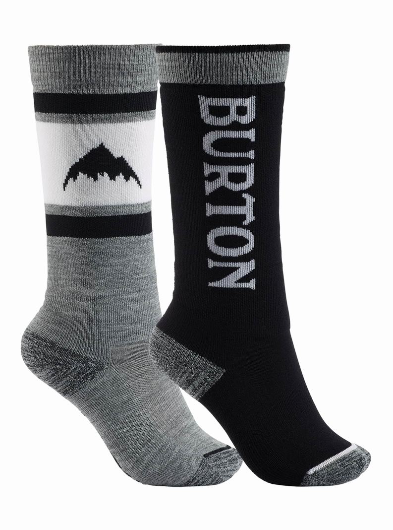 Black Burton Weekend Midweight (2 Pack) Kids' Socks | HNVKRT149