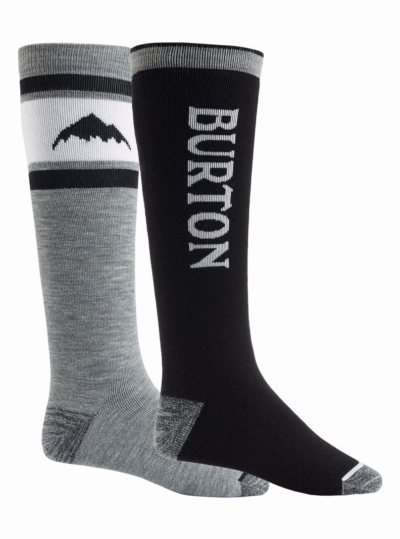 Black Burton Weekend Midweight (2 Pack) Men's Socks | XTEYDK120