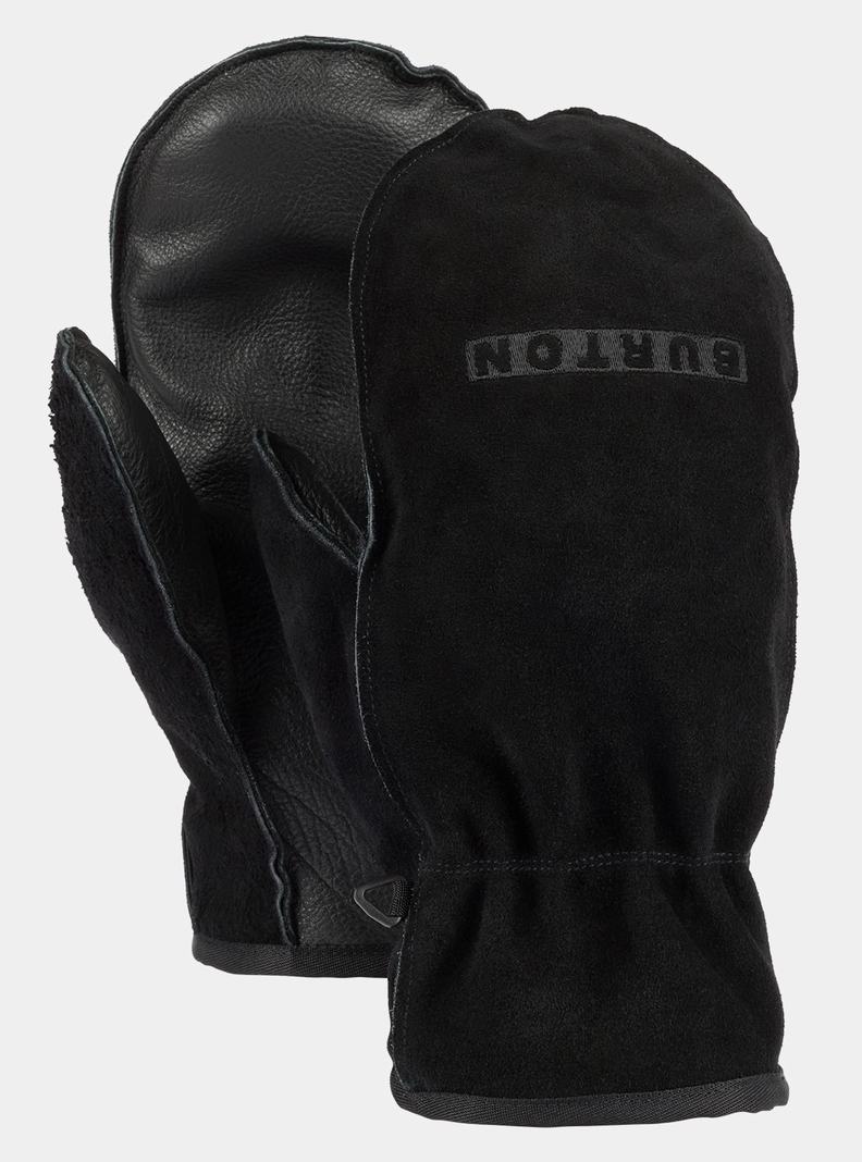 Black Burton Work Horse Leather Men's Ski Mittens | NUFQYG871