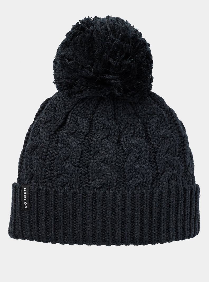 Black Burton Zippy Fleece-Lined Women's Beanie | WKDBOS346