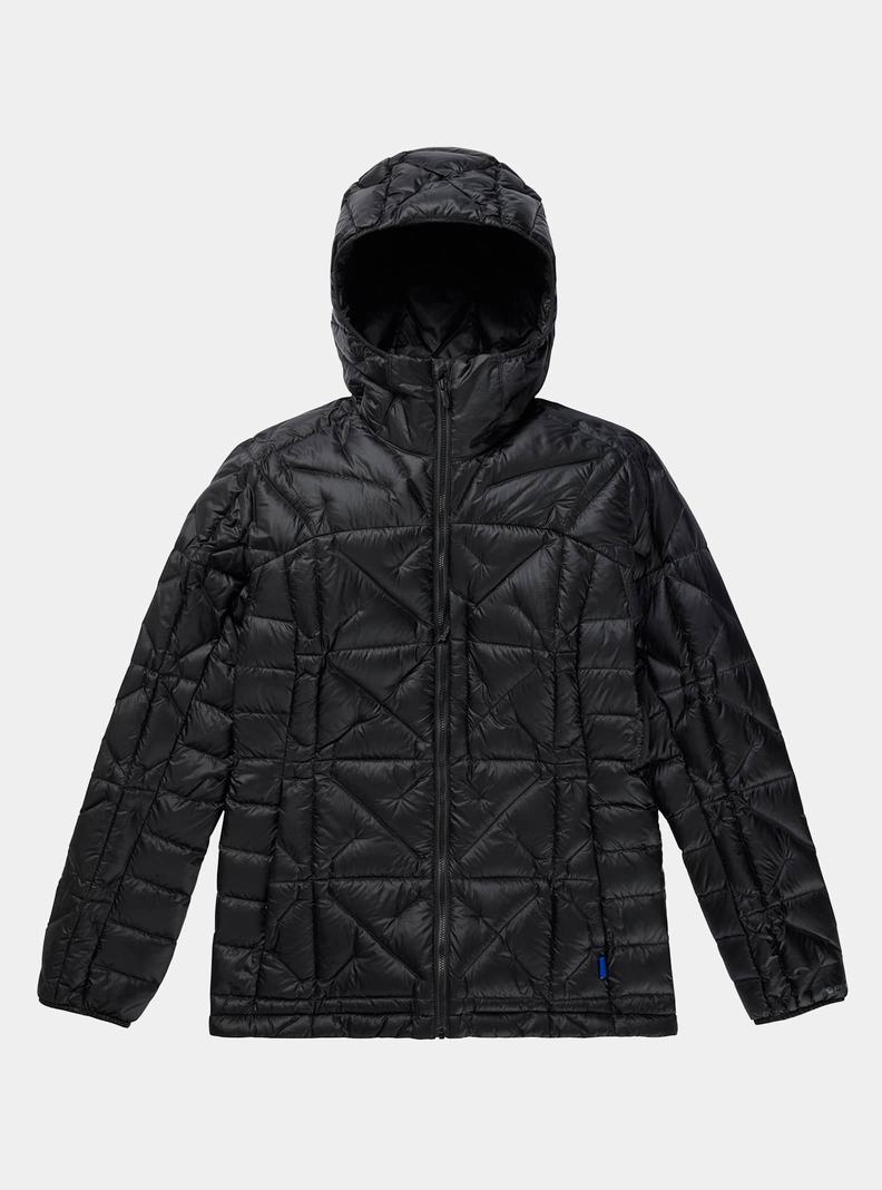 Black Burton [ak] Baker Down Hooded Women's Ski Jackets | JXNFOG029