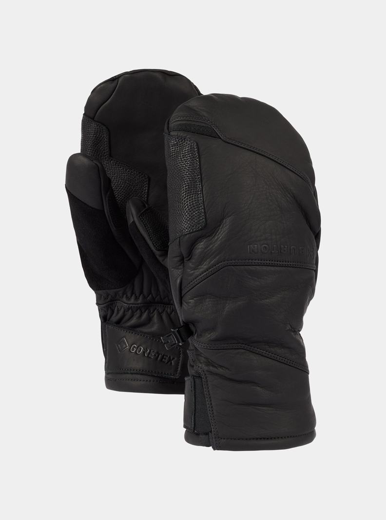 Black Burton [ak] Clutch GORE-TEX Leather Men's Ski Mittens | UTVSZH627