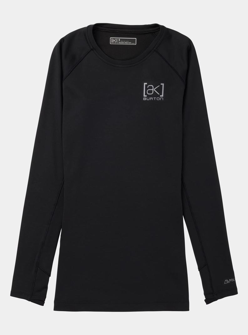 Black Burton [ak] Helium Power Grid™ Crewneck Women's Base Layer Top | ULZNPR137