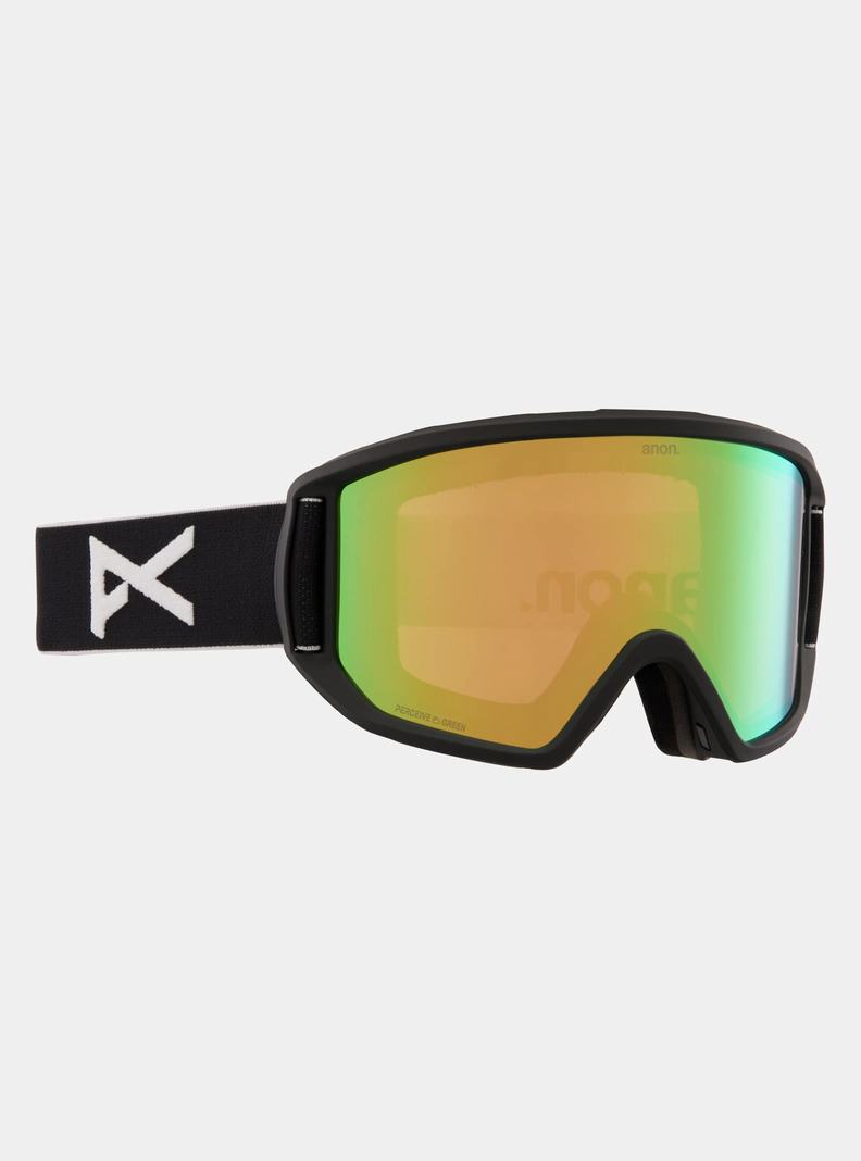 Black / Green Burton Anon Relapse Goggles + Bonus Lens Men's Ski Goggles | UGATLS485