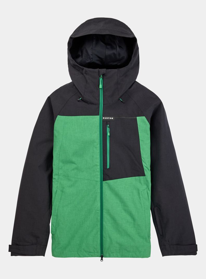 Black / Green Burton Lodgepole 2L Men's Ski Jackets | LWSTAN425