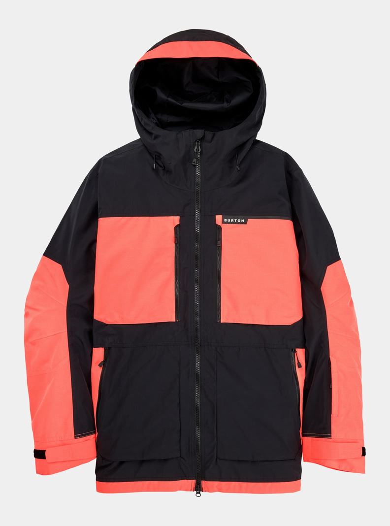 Black / Orange Burton Frostner 2L Men's Ski Jackets | XZOTFU039