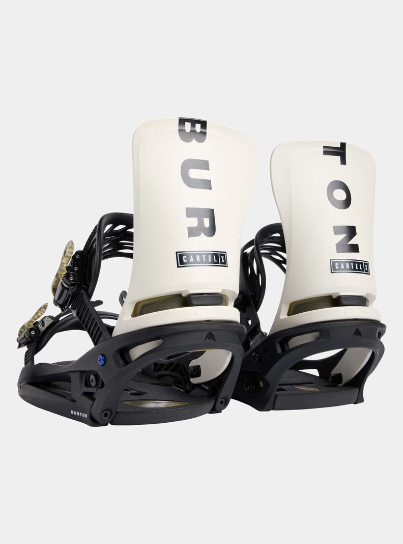 Black / White Burton Cartel X EST® Men's Snowboard Bindings | SPFOKM350