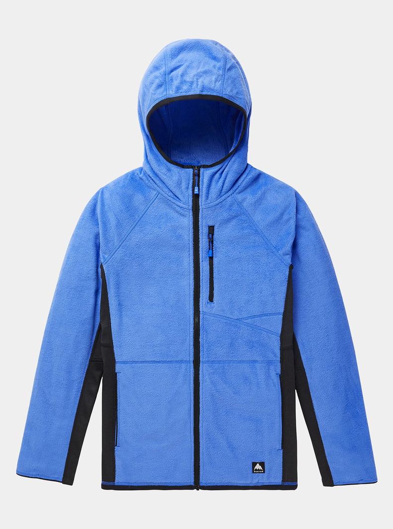 Blue / Black Burton Stockrun Warmest Hooded Full-Zip Women's Fleece | HABYGS238