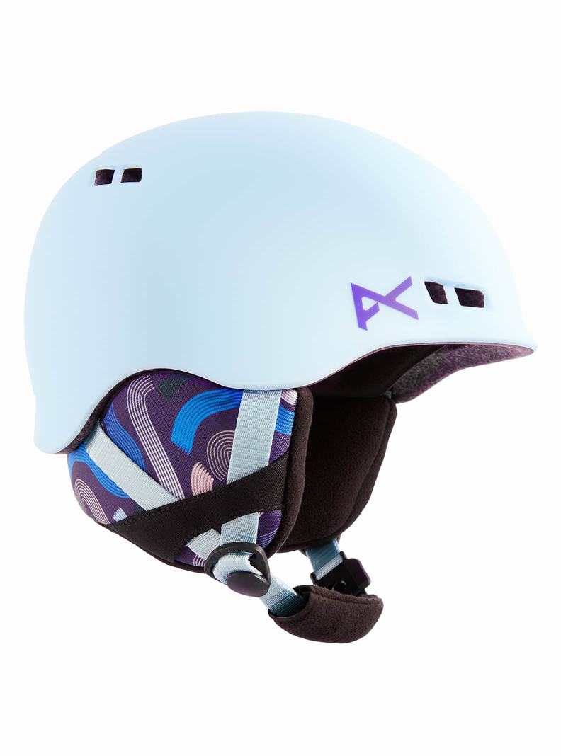 Blue Burton Anon Burner Kids' Snowboard Helmets | CLHNTY946