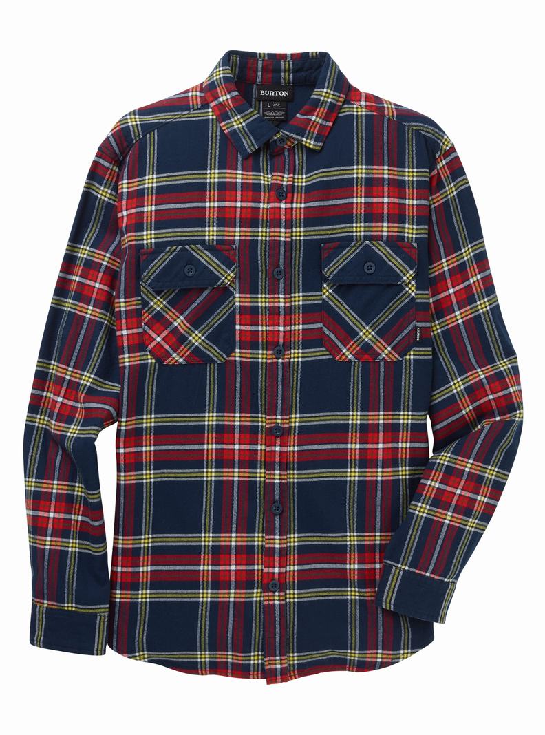 Blue Burton Brighton Flannel Men's Shirts | NEITGQ354