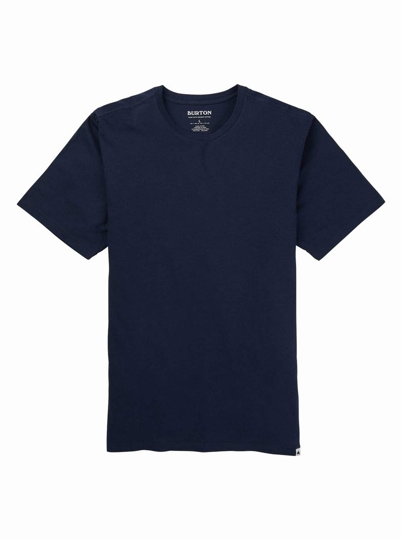 Blue Burton Classic Short Sleeve Men's T-Shirts | QRDBIH521