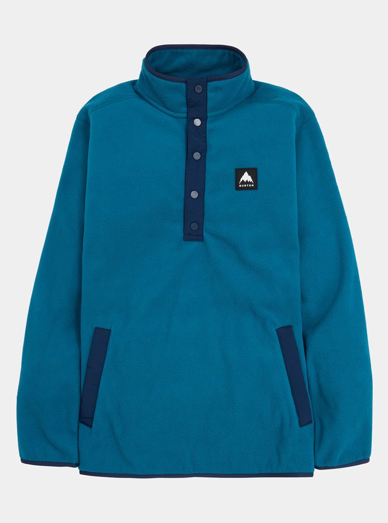 Blue Burton Hearth Fleece Pullover Men's Sweatshirts | TPGXVZ749