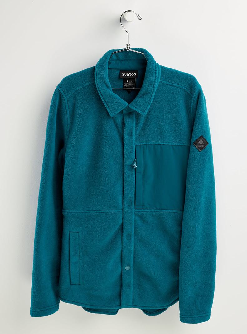 Blue Burton Hearth Snap Up Fleece Women's Shirts | ELJWHT140