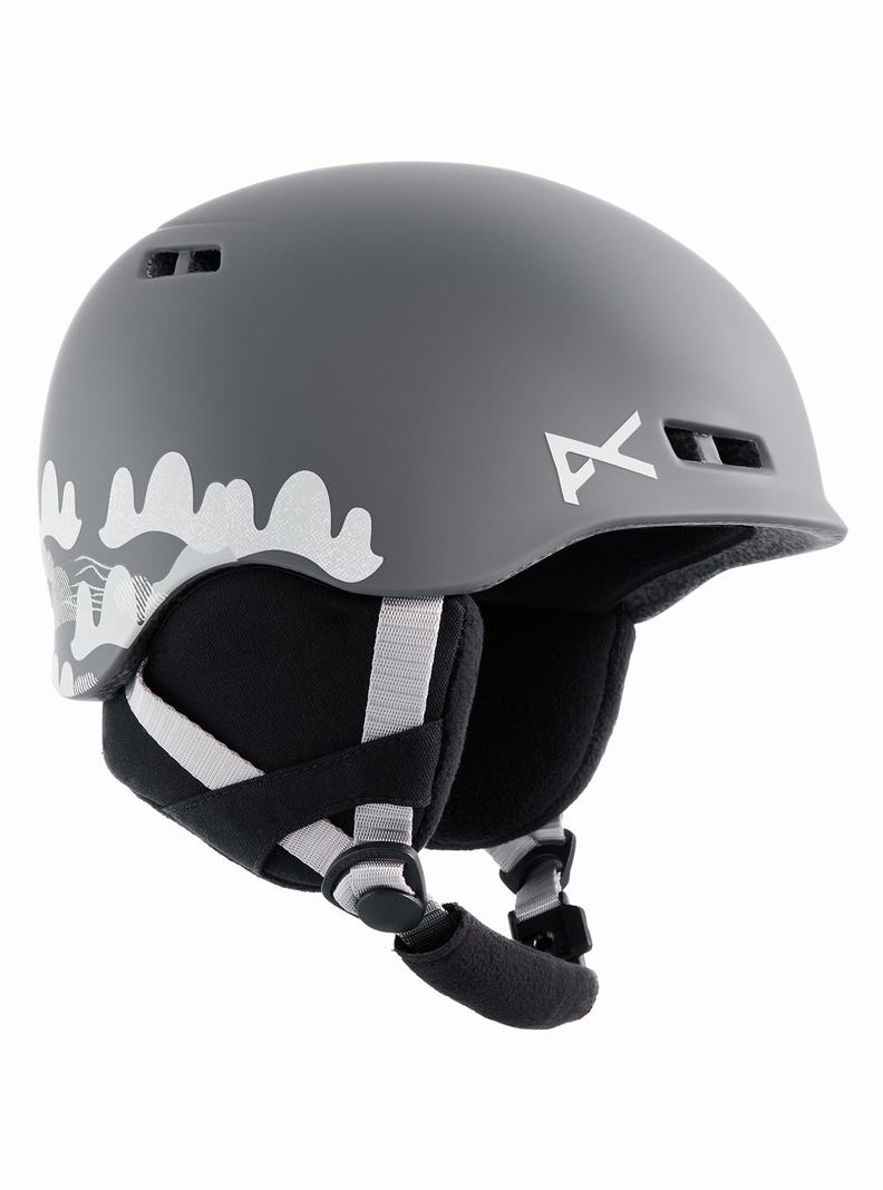 Blue Grey Burton Anon Burner Kids' Snowboard Helmets | ZLEWPB798