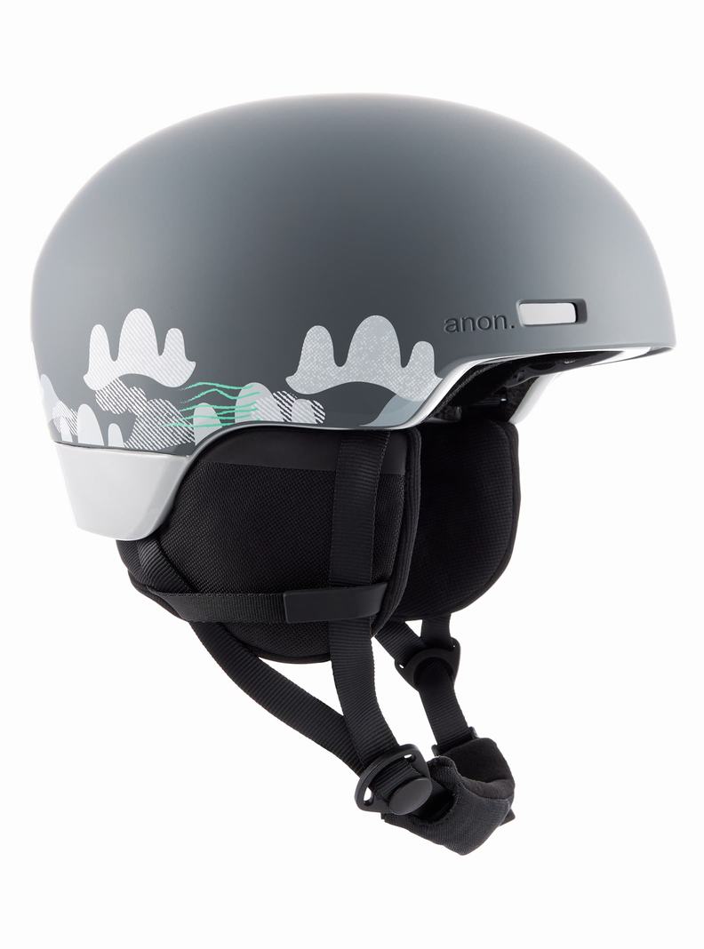 Blue Grey Burton Anon Windham WaveCel Kids' Snowboard Helmets | AFKXJT083