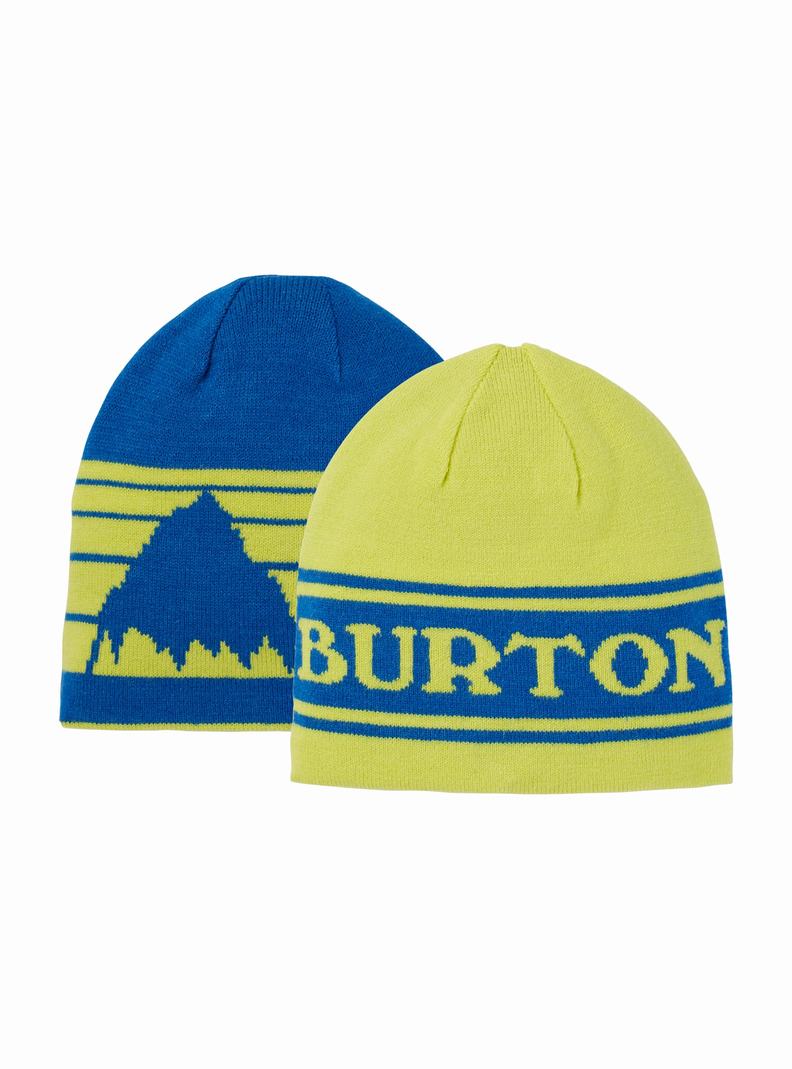 Blue / Light Green Burton Billboard Reversible Kids' Beanie | ATCYRG310