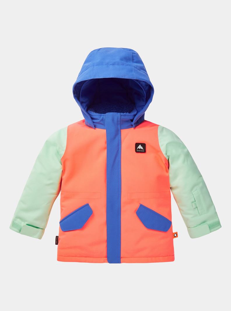 Blue / Orange / Green Burton 2L Parka Kids' Ski Jackets | IXJCEY975