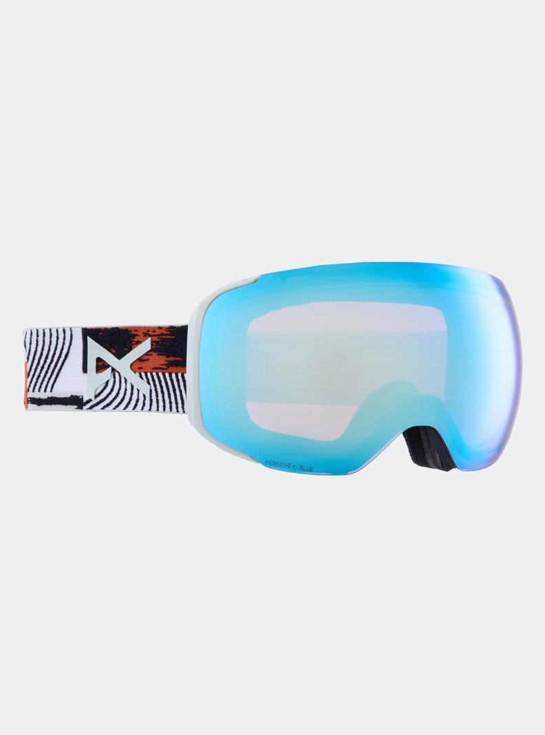 Blue / Pink / Burton Anon M2 Goggles + Bonus Lens + MFI® Face Mask Men's Ski Goggles | GBDNYH684