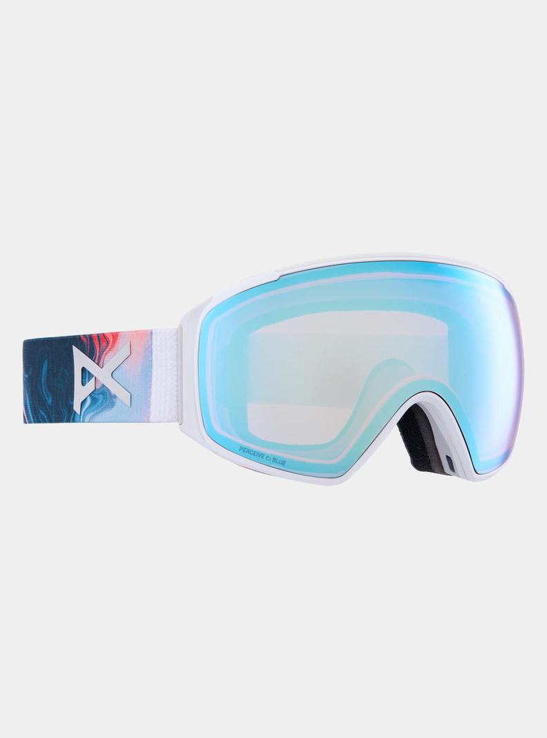 Blue / Pink / Burton Anon M4S Goggles (Toric) + Bonus Lens + MFI® Face Mask Men's Ski Goggles | EAKLWC427