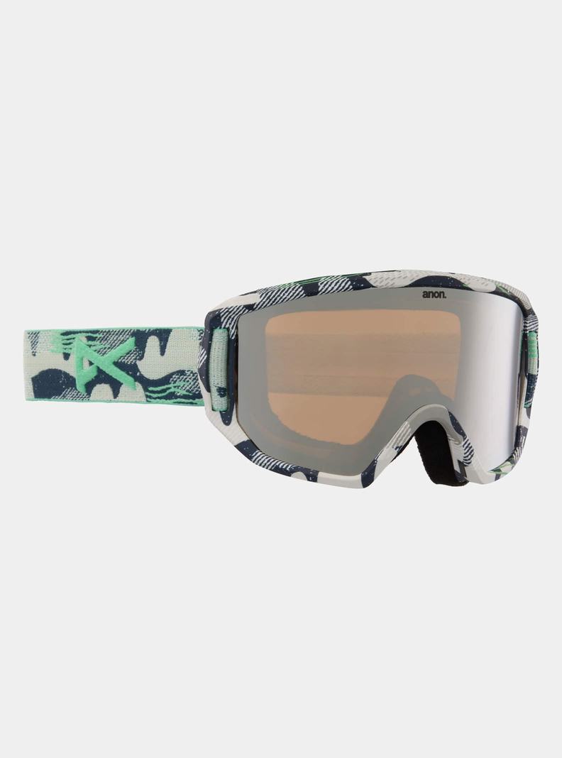 Blue / Silver / Burton Anon Relapse Jr. Goggles + MFI® Face Mask Kids' Ski Goggles | AWPOMC730